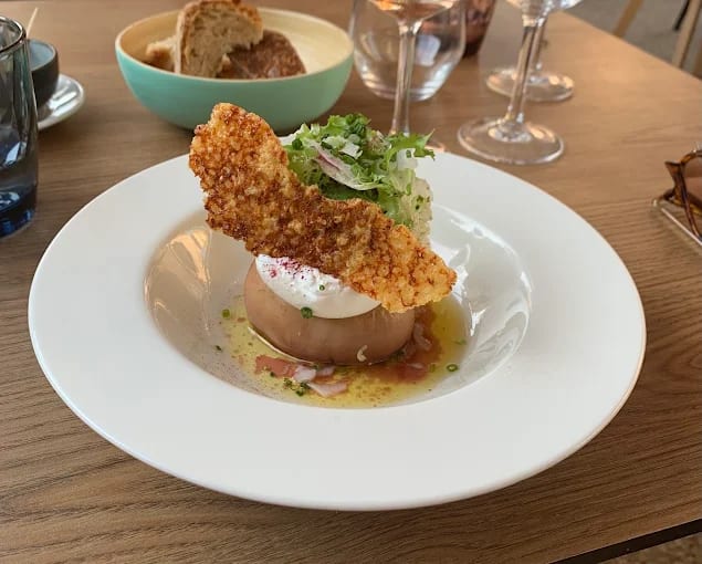 Croustillant et crème, entrée de saison